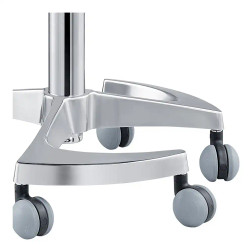 DIR Technician Stool, SERENE, Wide 6-wheel star base with dual-wheel premium casters