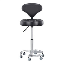 DIR Technician Stool, ZEN, Black, Front View Highest Height