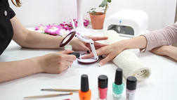 Daylight Co. Magnifying Lamp, YOYO,  In Use During Manicuring 