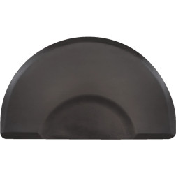 Smart Step Salon Mats, TOUGH GUY Collection, Half Circle 5' X 3', Black
