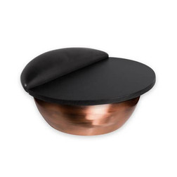 LEC Portable Roll-Up Pedicure Bowl copper with lid
