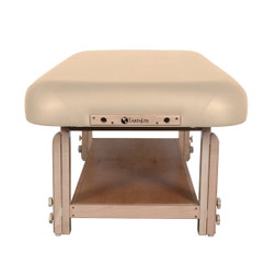 Earthlite Stationary Massage Table, Flat Top, Bottom Shelf, TERRA, End