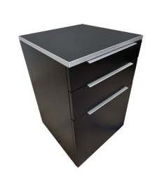 Deco Styling Station, VITANI, Wall-Mount Cabinet black side view