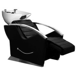 Deco Shampoo Chair Backwash Station, BORA black with white sink