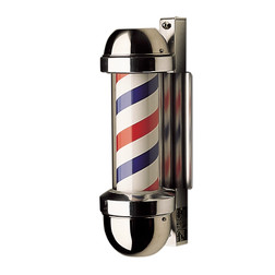 William Marvy Barber Pole No. 410/WM Pole, 6"W x 18"H   William Marvy Barber Pole No. 410/WM Pole, 6"W x 18"H