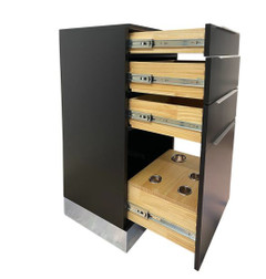 VITANI Styling Station Side Cabinet with drawers extended