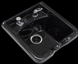 Takara Belmont Fiberglass Shampoo Bowl, 10, Black 