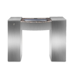 ANS Salon Furniture Manicure Nail Table, CLASSIC, Single, Brushed Aluminium  ANS Salon Furniture Manicure Nail Table, CLASSIC, Single, Brushed Aluminium