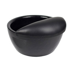Signature Portable Resin Pedicure Bowl Padded Footrest, black on a bowl Signature Portable Resin Pedicure Bowl Padded Footrest, black on a bowl