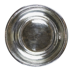 Portable Hammered Stainless Steel Pedicure Bowl overhead view
