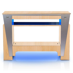 ANS Nail Salon Furniture Manicure Quick Dry Table, Voltron, Ebony 
