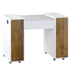 Deco Manicure Table, RECLAIMED, (A) Single, White with white granite Deco Manicure Table, RECLAIMED, (A) Single, White with white granite