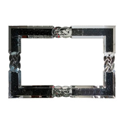Deco Wall Mount Mirror, GEMINI horizontally hung