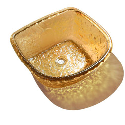 ANS Pedicure Spa Alfalfa Glass Sink Bowl, Champagne