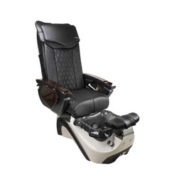 Mayakoba PERLA Pedicure Spa Chair, LX White base with black basin and black chair