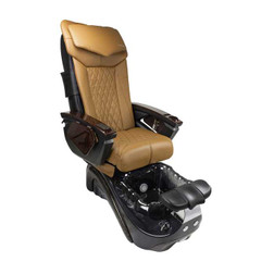 Mayakoba PERLA Pedicure Spa Chair, LX black base with cappuccino chair