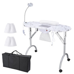 Byootique Mobile Manicure Table + Dust Collector & Magnifier Light white Byootique Mobile Manicure Table + Dust Collector & Magnifier Light white