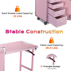 Byootique Portable Manicure Table Nail Desk Workstation stable construction Byootique Portable Manicure Table Nail Desk Workstation stable construction