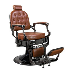Deco Salon Furniture Barber Chair, REMINGTON, Vintage Brown