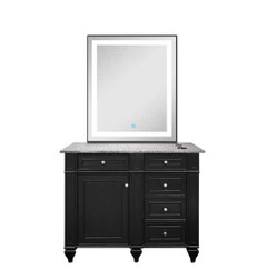 LED Mirror Vanity Salon Station, CHALET, 42", Black or White Deco Salon Furniture