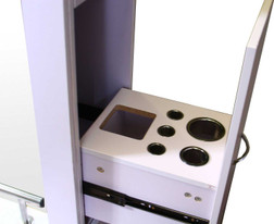 CRYSTALLI Double-Sided Mirrored Styling Station hot tool drawer