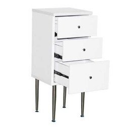 Black or White VINCINI Styling Station Side Cabinet Deco Salon Furniture