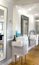 Black or White VINCINI Styling Station Side Cabinet Deco Salon Furniture