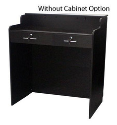 Deco Salon Furniture Reception Desk, 3D LED, 36" black with no cabinet
