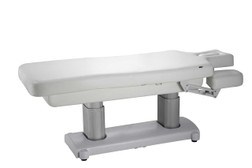 SERENADE Luxury Electric Treatment Table, Double Pedestal armrests lowered