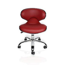 J&A Pedicure Technician Stool, EURO,terra  red