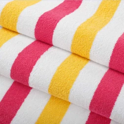 CABO Cabana Striped Spa & Resort Towels, 30" x 70" (4 Pack) red and yellow