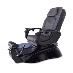 Continuum Pedicure Spa Chair, LE REVE LX, Gray Upholstery and Smoke Bowl/Black Base