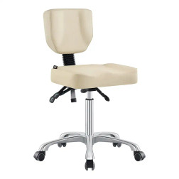 CADENCE Rolling Technician Stool, beige