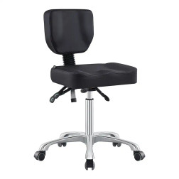 CADENCE Rolling Technician Stool, Black