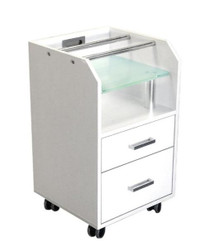 Dermalogic Nail Salon Furniture Pedicure Trolley, GLASGLOW, white Dermalogic Nail Salon Furniture Pedicure Trolley, GLASGLOW, white