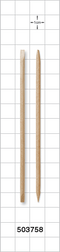 Dual-End Bevel Tips Manicure Stick, 4"  dimensions Dual-End Bevel Tips Manicure Stick, 4"  dimensions