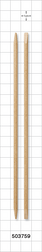 Dual-End Bevel Tips Manicure Stick, 7"  dimensions Dual-End Bevel Tips Manicure Stick, 7"  dimensions