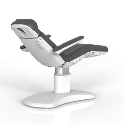 Luxury Electric Lash & Brow Chair, ORBIS Single Pedestal back view Luxury Electric Lash & Brow Chair, ORBIS Single Pedestal back view