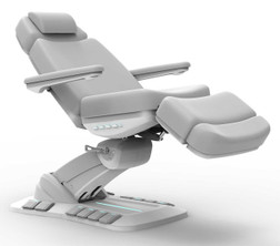 LANDON Botox & Dermal Filler Chair, UL Certified + 240° Swivel & Replaceable Cushions light gray