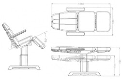 VISTA Electric Lash & Brow Chair + Foot Control dimensions VISTA Electric Lash & Brow Chair + Foot Control dimensions
