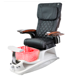 ARGENTO Pedicure Spa + P20C Massage Chair black with red basin