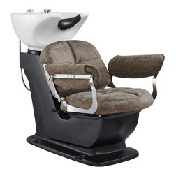 MOCHILAGON Shampoo Station/Backwash Unit vintage brown with white sink