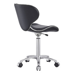 DIR Nail Technician Stool, ESPERTO, manicure,  black, back view