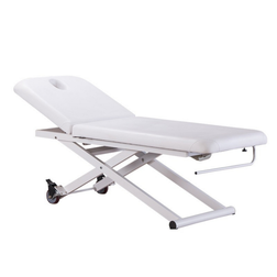 Lazio Electric Spa Treatment Table, 1 Motor, White, with tilt back