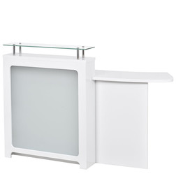 DIR Reception Counter, GATTINO, White, Side View without LED