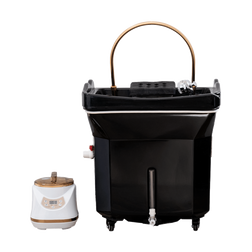 JUPITER Non-Plumbing Portable Head Spa Kit black front view JUPITER Non-Plumbing Portable Head Spa Kit black front view