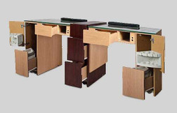 ION IMC Vented Manicure Nail Table, Double ION IMC Vented Manicure Nail Table, Double