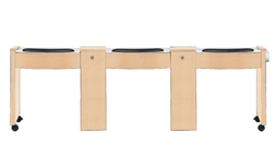 SPACE SAVER IMC Vented Manicure Nail Table, Triple maple