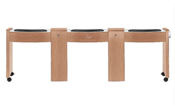 SPACE SAVER IMC Vented Manicure Nail Table, Triple walnut