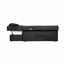 NIKA 3-in-1 Head Spa Shampoo Station with Pedicure Spa & Massage Bed side view with head pillow